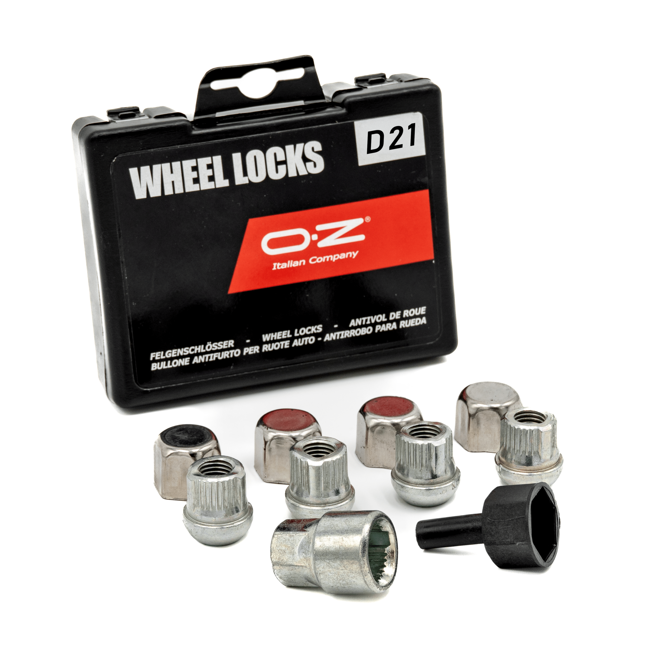 OZ FELGENSCHLOSS D21 KUGELBUND MUTTER M12X1,5 X 25 SCHLÜSSELWEITE 19