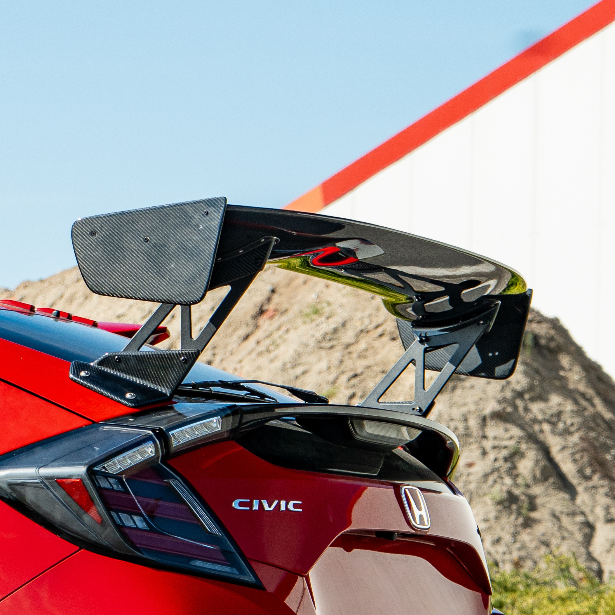 HONDA CIVIC TYPE R FK8 CARBON SPOILER POLYBAUER F11 INKL. TGA