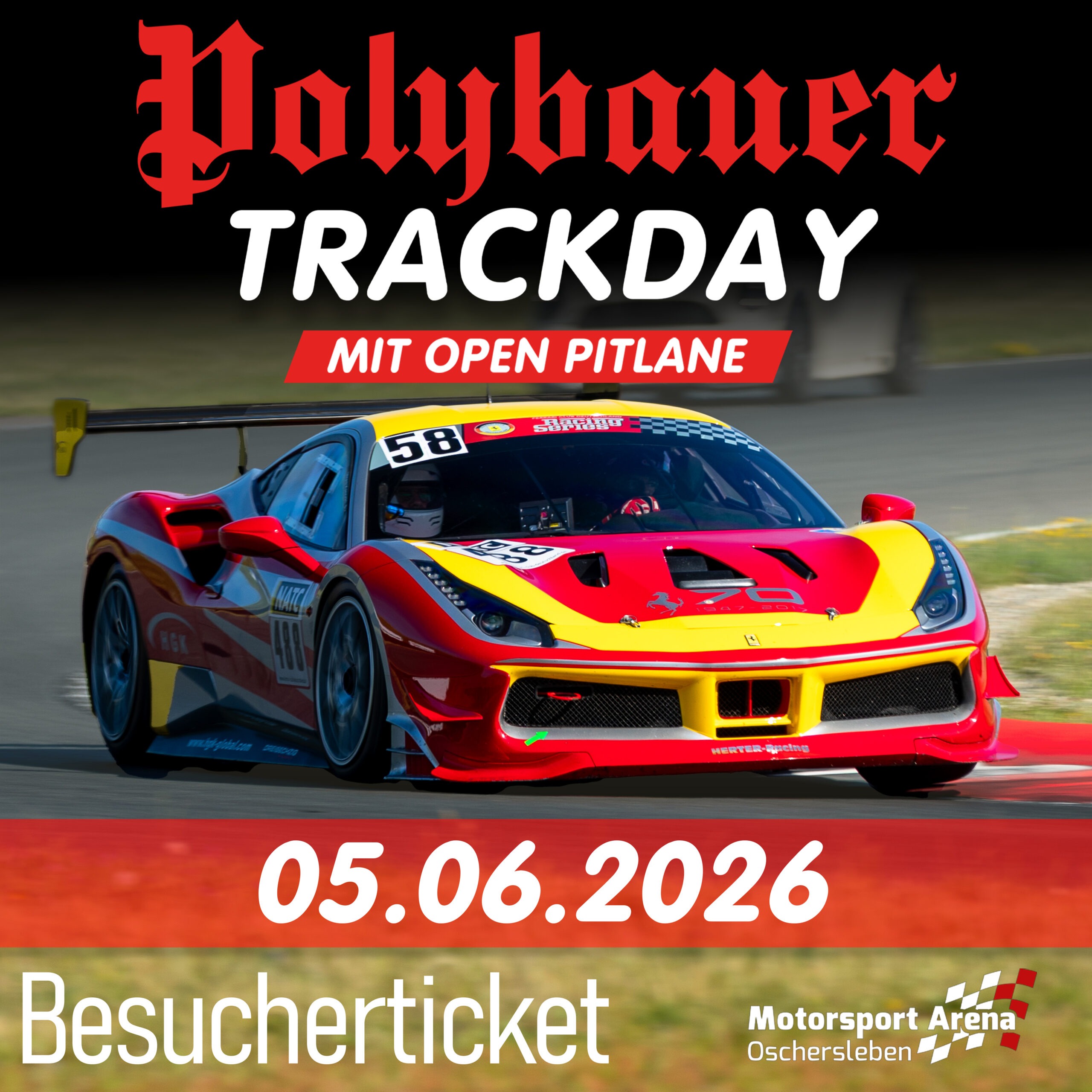 BESUCHERTICKET POLYBAUER TRACKDAY 05.06.2026 OSCHERSLEBEN INKL. CATERING