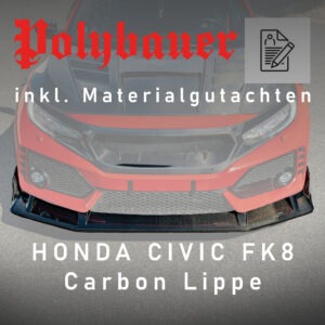 HONDA CIVIC TYPE R FK8 CARBON FRONTLIPPE 2-TLG. JS RACING STYLE -INKL.MATERIALGUTACHTEN-